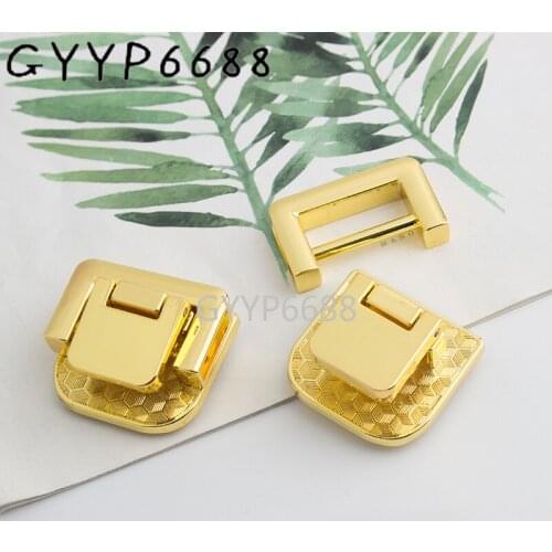 5-20sets 33*35mm Press lock locks for bags K gold luggage lock Fashion handbag lock