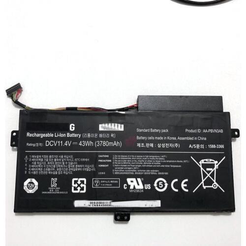 Original size Laptop Battery 11.4V 43WH 3780MAH for SAMSUNG 5 Series 510R NP470 NP470R5E AA-PBVN3AB BA43-00358A Batteries