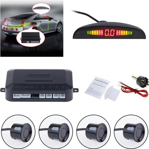 Car Auto Parktronic LED Parking Sensor With 4 Sensors Reverse Backup Car Parking Radar Monitor Detector System Alarm prompt