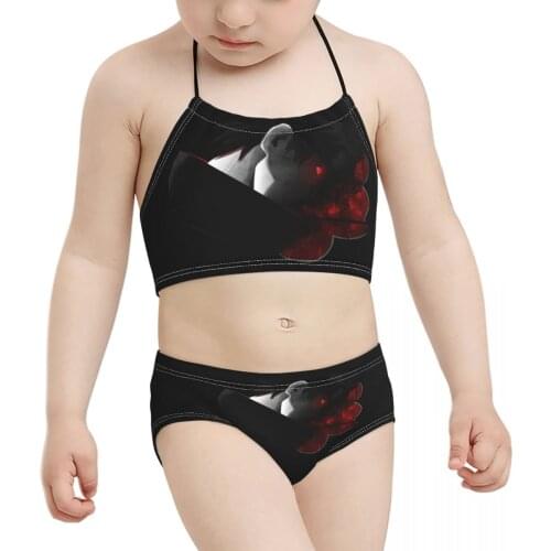 Comic Anime Game Kids Swimwear for Girls Children Print Akatsuki (6) Bikini 2021 Wholesale Baby Girl Swimming Suit