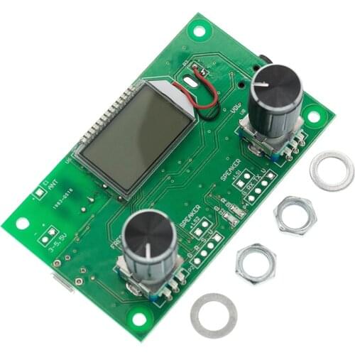 FM Radio Receiver Module Frequency Modulation Stereo Receiving PCB Circuit Board With Silencing LCD Display 3-5V LCD Module