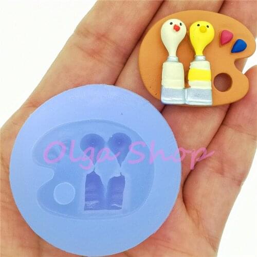 FYL825 31.1mm x 26.1mm Silicone Mold Fondant Cake Decoration Candy Resin Clay Earrings Necklace Craft Soap Candle FOOD SAFE