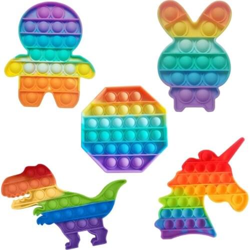 Pops Fidget Toys поп ит Reliver Stress Rainbow Push Is Bubble Antistress Toys Adult Children Simple Dimple Toy To Relieve Autism