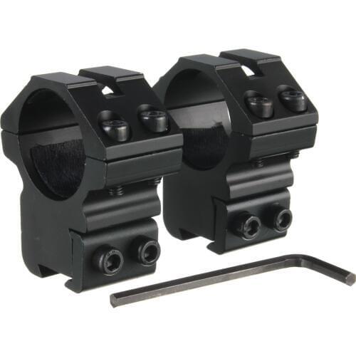 Jiguoor 2xMedium Profile 25.4mm 1" Scope Mount Flashlight Laser Sight Rings Medium Profile Picatinny Weaver 11mm Rail Mount