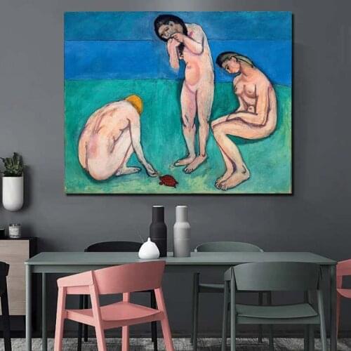 Henri Matisse Bathers With A Turtle Canvas Painting Prints Living Room Home Decor Modern Wall Art Oil Painting Posters Pictures