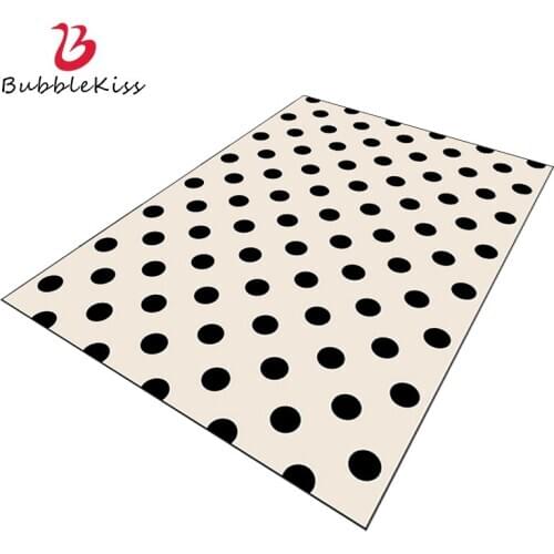 Bubble Kiss Carpets For Living Room Simple Black Circle Pattern Rug Home Fashion Floor Mats Japanese And Korean Style Area Pad