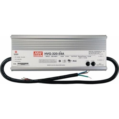 MeanwellConstant Voltage Constant Current LED Driver with PFC Function HVG-320-54A 320W 54V 6A IP65 power supply for LED Light