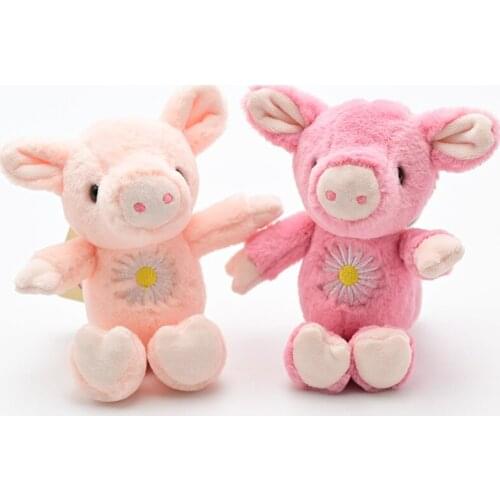 Cartoon Fragrant Daisy Series Bear and Rabbit Pig Cattle Plush Toy Key Chain Doll Backpack Pendant Doll Supply