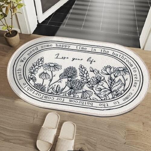 Nordic Ins Floor Mat Non-Slip Absorbent Bathroom Mats Living Room Decor Carpet Plush Soft Rugs for Bedroom Bathtub Side Carpets