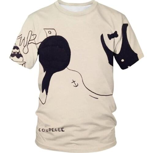 2020 Summer new mens T-shirt fashion 3D printed sketch beauty short-sleeved Casual round neck Mens Womens top&Tees