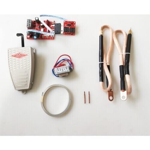 NY-D01 battery spot welding machine digital display control board 100A with spot welding pen, 9V transformer, metal foot pedal