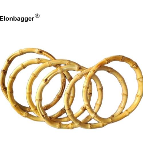 O Shape Five Sizes Nature Handmade Real Bamboo Bag Accessories Handle Purse Handle Handbag Parts Obag Purse Frame Hanger