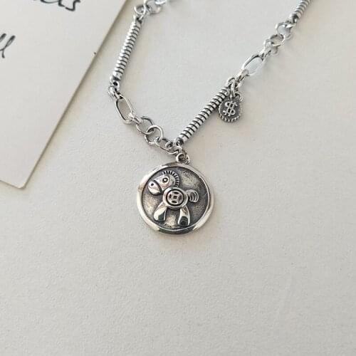 Miuoxion Retro Horse $ Sign Necklace Fashion Personality Punk Party Jewelry For Women Feature Nmour Charm Gift All Seasons