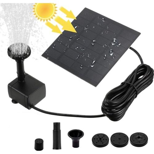 Garden Solar Fountain Water Fountain Patio Decoration Pool Pond With 6 Nozzles Water Pump Solar Powered Fountain Garden Outdoor