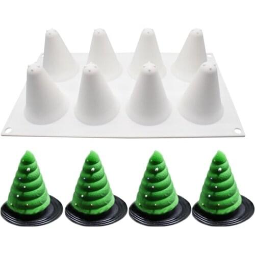 Silicone Cake Mold Chocolate 3D Christmas Tree Party Cake Molds For Baking Mousse Dessert Bakeware Accessories