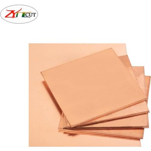 T2 Red Copper Strip 100x100 200x200 300x300mm red copper pad, copper foil, red copper plate, DIY copper material