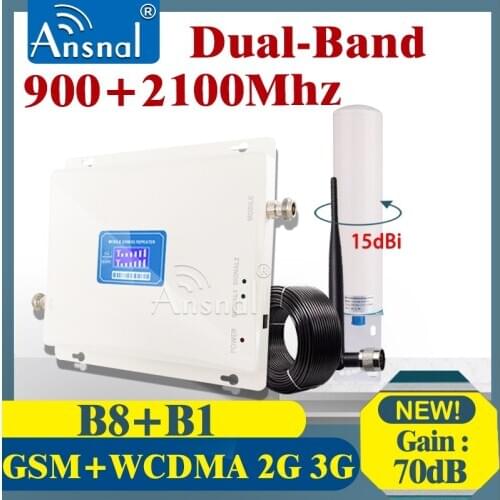 Amplifier 4G 900 2100Mhz Dual-Band Cellphone Cellular Amplifier GSM Repeater 2g 3g Network Signal Booster GSM WCDMA 4G Repeater