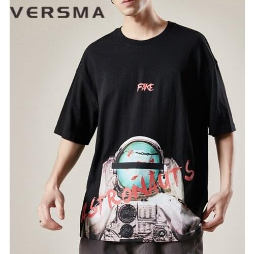VERSMA Korean Ulzzang Vintage Clothes Men T-shirt With Print Top Tee Summer Trendy Streetwear Oversize White T Shirt Girl Women