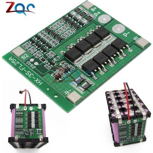 3S 25A Li-ion 18650 BMS PCM Battery Protection Board BMS PCM With Balance For li-ion Lipo Battery Cell Pack Module 12V