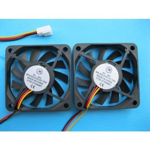 10 Pcs Brushless DC Cooling Fan 24V 6010S 11 Blades 60x60x10mm 3pin Sleeve-bearing