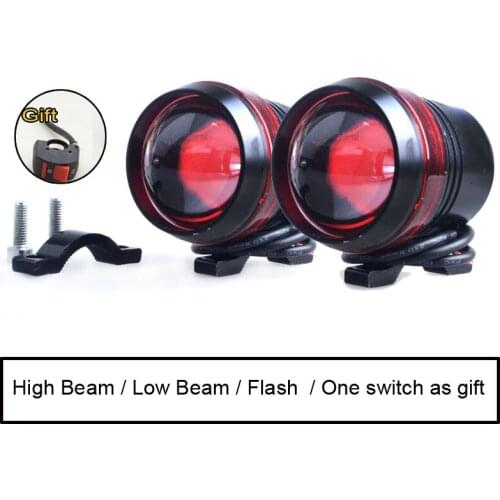 12V Motorcycle LED Driving Fog Spot Head light Angel Eye Lamp u3 Lamp For Honda Yamaha Kawasaki Suzuki ATV Dirt bike scooter