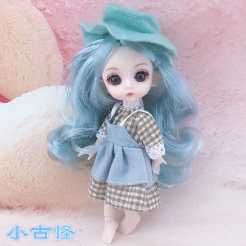 17 Cm BJD Mini Doll Baby 3D Big Eyes Beautiful DIY Toy Doll with Clothes Dress Up Girls Toy Princesses' Toys