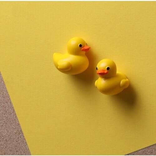 2pc Little Yellow Duck Shape Push Pin Stationary Office Pin Decoration Thumbtack Cartoon Cute Animal Cork Board Pushpins Binding