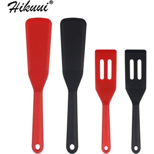 2 PCS Silicone Turner Brownie Serving Spatula Set Nonstick Slotted Spatulas Heat Resistant Cookie Cooking Utensils Baking Tools