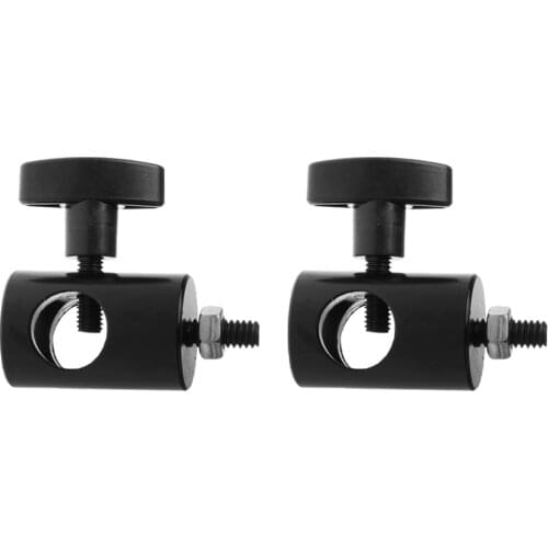 5/8 Inches (16mm) Receiver With 1/4 Inches-20 Thread Rapid Adapter Light Stand Support Bracket - Pack Of 2