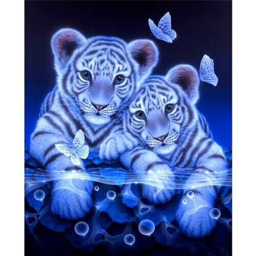 5D DIY Diamond Painting Embroidery Partial Round Diamond Home Decor Xmas Decor Diamond Painting Set Poster 5d Animales Tiger