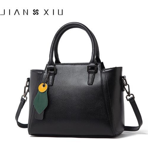 JIANXIU Brand Luxury Handbags Women Bags Designer Genuine Leather Tassel Shoulde Bags Zip Compartment Tote Bag 2020 New Purses