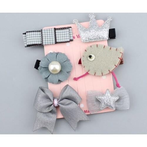 Childrens Princess Bow Lady Baby Baby Hairpin Baby Crown Headdress Set Gift