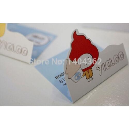 Custom shape Business Card printing die cut visit card full color and 300g paper good price