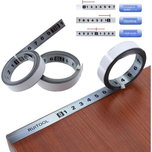 1-3m Stainless Steel Miter Track Tape Measure Self Adhesive Metric Scale Ruler Rust-Proof Durable And Wear-Resistan Ruler