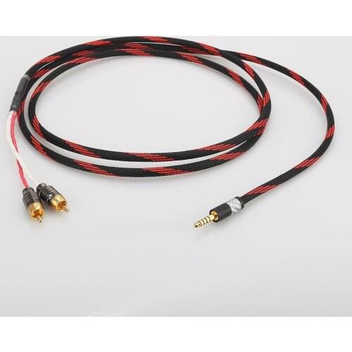 4.4mm 5 Pole Male Balanced to 2RCA Upgraded Cable For pha2a wm1a 1z zx300a