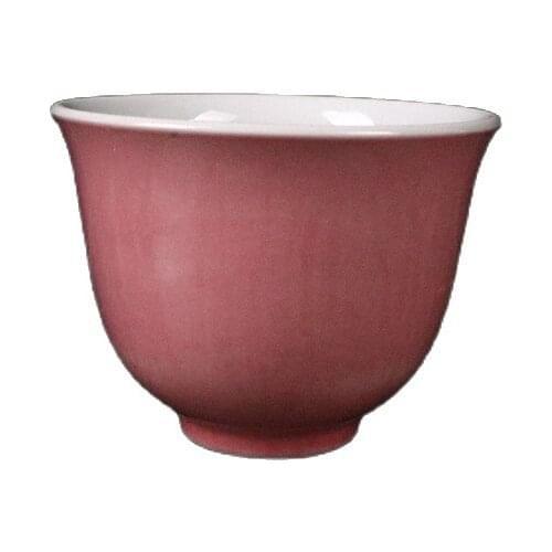 China Old Porcelain A Pair Of Pink Glazed Tea Cups