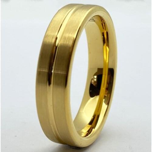 6mm Grooved Tungsten Carbide Rings Match for Men Women Wedding Band Tarnish Free Jewelry