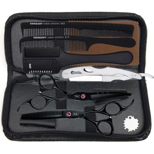 Suit 5.5" Stainless Barber Cutting / Thinning Shears Professional Hair Scissors Salon Tools Right Hand Shears Hairdressing