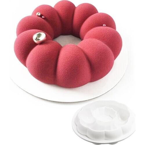 1 Pc Round Wreath Garland Shaped Silicone Mold Cake Pans Baking Tools Mousse Chocolate Dessert Mould Pastry Decoration