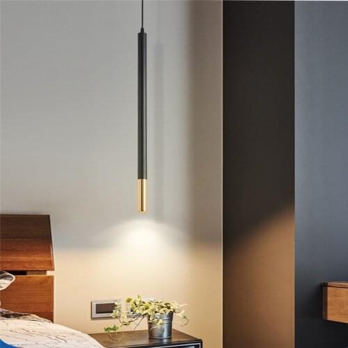 Bedside pendant lights minimalist lighting fixture single head lline lights for bedroom home decor hanging lamp LED Indoor light