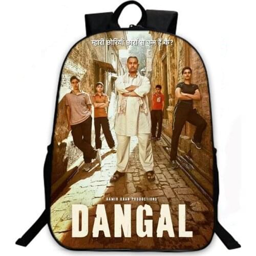 Fashion Backpack Movie LIFE Printing Children School Backpack Teenager Boys Girls Rucksack Book Bag New Dangal Laptop Backpacks9