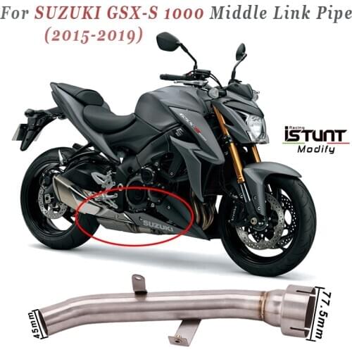 Motorcycle Exhaust System Modified Middle Connecting Pipe For Suzuki GSXS1000 GSX-S1000 GSX S1000 2015 2016 2017 2018 2019 Years