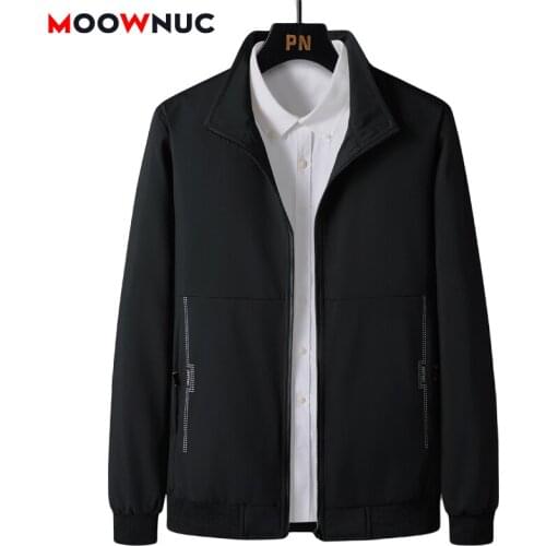 Mens Jackets Male Coats 2021 Windbreaker Autumn Warm Overcoat Fit Classic Windproof Hombre Smart Casual Coveral Brand MOOWNUC
