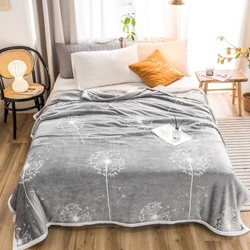 Dandelion High quality Thicken plush bedspread blanket 200x230cm High Density Super Soft Flannel Blanket for the sofa/Bed/Car