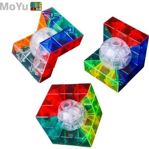 Moyu Transparent 3x3x3 Geometry Cube Strange Shape Cube Puzzle Learning Educational Toys For Children Kids cubo magico