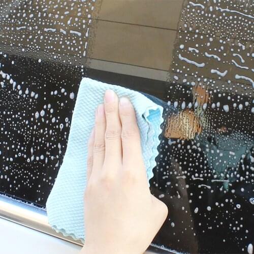 Car Cleaning Cloth Microfiber Glass Cleaning Cloth Fish Scale Cleaning Cloth Non-trace Water Absorption Kitchen Table Towel