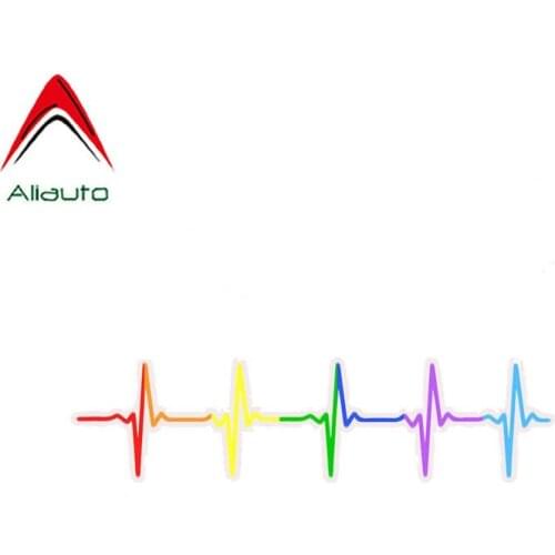 Aliauto Creative Car Sticker Heart Beat Gay Reflective Waterproof Automobiles & Motorcycles Accessories PVC Decal,15cm*3cm