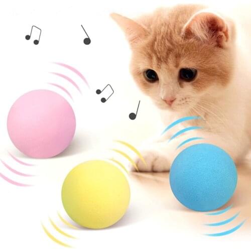 Smart Cat Toys Interactive Ball Catnip Cat Training Toy Pet Playing Ball Pet Squeaky Supplies Products Toy for Cats Kitten Kitty