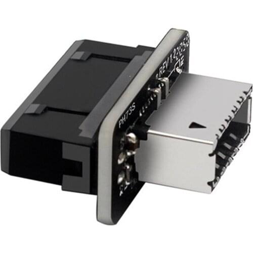 USB Header Adapter USB3.0 19P/20P To TYPE-E 90 Degree Converter Front TYPE C Plug-in Port For Computer Motherboard