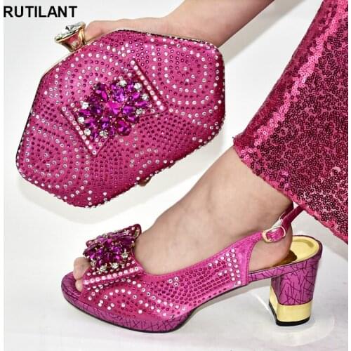 Party Nigerian Women Party Pumps Designer Shoe Women Luxury 2020 Bag and Shoe Set Italian Shoes with Matching Bags for Women